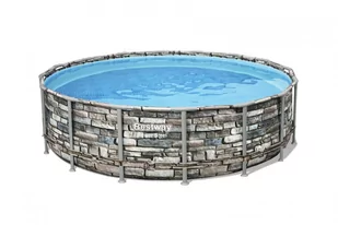 Bestway Basen 488x122 Ogrodowy Stelażowy 56966 21w1 - Baseny ogrodowe - miniaturka - grafika 1