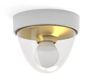 Nowodvorski Lampa sufitowa i ścienna NOOK na e27 10W IP44 wys. 15cm biały złoty 7970 - Lampy ścienne - miniaturka - grafika 1