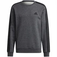 Bluzy męskie - Bluza męska adidas Essentials Fleece szara H12166 M - miniaturka - grafika 1