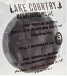 Lake Country Black Mini Finishing Waffle Pro - miękki waflowy pad polerski, czarny, 89mm - Akcesoria do mycia samochodu - miniaturka - grafika 1