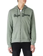 Bluzy męskie - Pepe Jeans Ryan Zip Bluza męska, Zielony (odlewanie), S - miniaturka - grafika 1