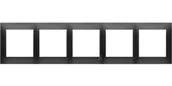 Klawisze i ramki - Ramka 5-krotna PREMIUM IP20 / IP44, czarny mat Simon54 - miniaturka - grafika 1