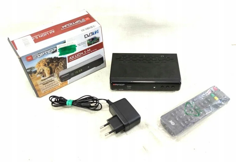 Opticum Tuner TV Dekoder DVB-T2 H.265 HEVC do Telewizora i Telewizja Kablowa DVB-C