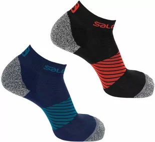 Salomon Skarpety Speed 2pak Dress Blue/Black 402780 - Skarpetki i podkolanówki sportowe - miniaturka - grafika 1