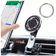 Pozostałe akcesoria do telefonów - Uchwyt samochodowy Alogy MagSafe Airvent car holder do iPhone 14 13 12 do MagSafe na kratkę Czarny - miniaturka - grafika 1