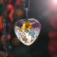 Naszyjniki - Kwiaty łąki SERCE - miniaturka - grafika 1