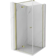 Kabiny prysznicowe - Mexen Mist-F kabina prysznicowa składana lewa 95 x 95 cm, transparent, złota - 8A6T-095-095-50-00-L - miniaturka - grafika 1