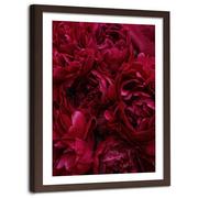 Plakaty - Plakat na ścianę w ramie brązowej FEEBY Natura kwiat piwonii, 30x40 cm - miniaturka - grafika 1