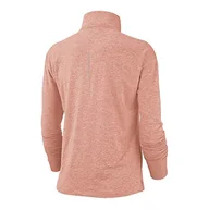 Bluzy damskie - Nike damska bluza z zamkiem błyskawicznym do połowy długości, różowy kwarc, echo, różowy, odblaskowy, L - miniaturka - grafika 1