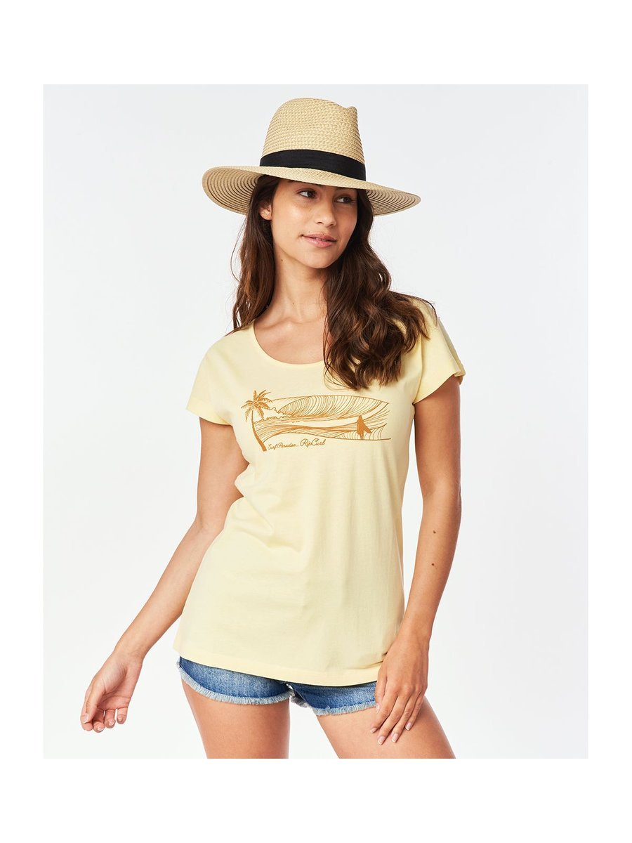 T-Shirt RIP CURL Playabella Graphic Tee - jasny żółty M