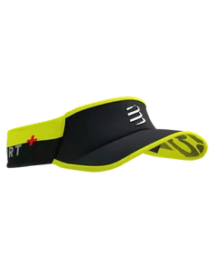 COMPRESSPORT Daszek biegowy ULTRALIGHT VISOR V2 FLASH black/fluo yellow - Czapki i chusty sportowe damskie - miniaturka - grafika 1
