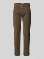 Spodnie męskie - Spodnie sztruksowe o kroju tapered fit model ‘Lyon’ - miniaturka - grafika 1