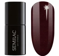 Lakiery hybrydowe - Semilac UV Hybrid 393 Sparkling Black Cherry 7.0 ml - miniaturka - grafika 1