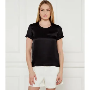 Liu Jo Satynowa bluzka Regular Fit - Bluzki damskie - miniaturka - grafika 1