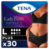 Bielizna lecznicza - Tena Lady Pants Noir, majtki chłonne, rozmiar L, 95-130 cm, Plus, 30 sztuk USZKODZONE OPAKOWANIE - miniaturka - grafika 1