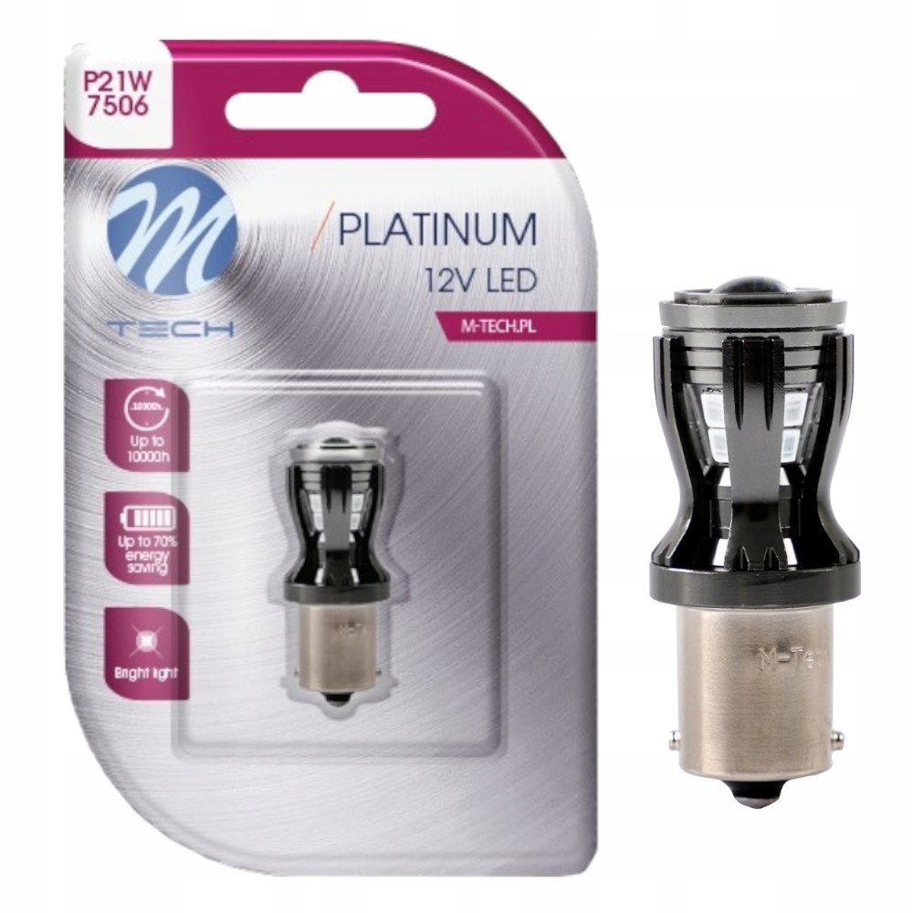 Żarówka P21w Led 12v Ba15s Canbus R10w Red 1156