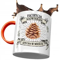 Kubki - Kubek Pomarańczowy Dla Patrycji Koleżanki Prezent z Nadrukiem ze Zdjęciem + Opakowanie na prezent (wzór 03) - miniaturka - grafika 1
