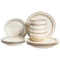 Serwisy obiadowe - Zastawa stołowa 12-częściowa CHIVES Kamionka Jasnobeżowy B584966 - miniaturka - grafika 1