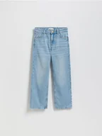 Spodnie i spodenki dla dziewczynek - Reserved - Jeansy straight fit - niebieski - miniaturka - grafika 1