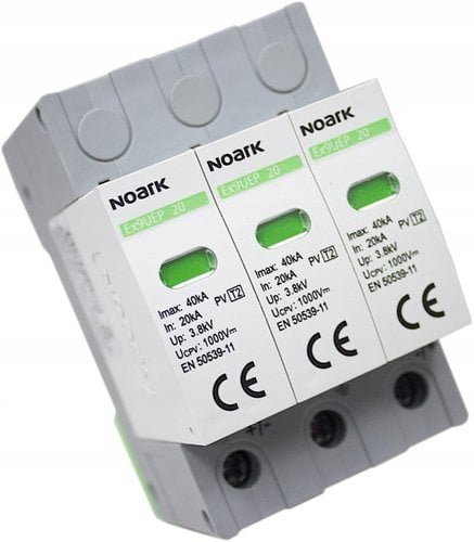Ogranicznik przepięć Noark Ex9UEP 111761 typ I+II 1200V DC 3P dla nieuziemionych systemów PV szary