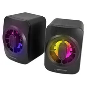 Głośniki komputerowe - Esperanza głośniki 2.0 USB LED rainbow sakara - miniaturka - grafika 1