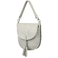 Torebki damskie - Szara Beltimore  torebka damska skóra naturalna pasek dopinany N16 szary, srebrny - miniaturka - grafika 1