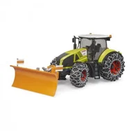 Samochody i pojazdy dla dzieci - BRUDER Traktor Claas Axion 950 z pługiem do śniegu - miniaturka - grafika 1