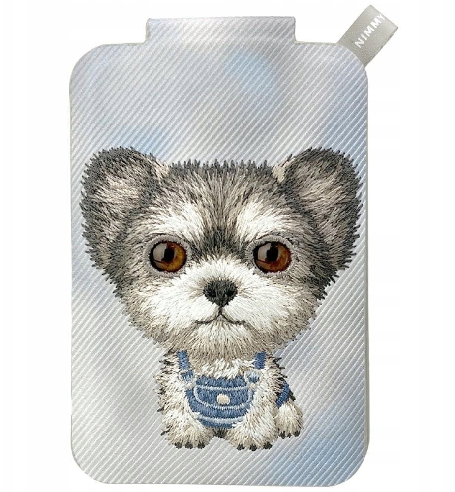 Nimmy Etui na telefon Magnetyczny portfel stojak na telefon New Big-Eye Cute Pets 2.0 Dog szary