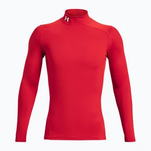 Longsleeve treningowy męski Under Armour Comp Mock UA Armour red/white WYSYŁKA W 24H 30 DNI NA ZWROT - Sport OUTLET - miniaturka - grafika 1