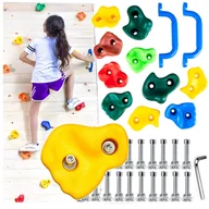 Place zabaw - UCHWYTY KAMIENIE DO WSPINACZKI ŚRUBY ZESTAW 10 SZT D756 - miniaturka - grafika 1