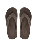 Klapki i japonki męskie - Calvin Klein Japonki Logo Webbing Strap HM0HM02106 Brązowy - miniaturka - grafika 1