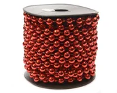 Ozdoby bożonarodzeniowe - Girlanda koraliki na choinkę świąteczna 80mm czerwona 10m - miniaturka - grafika 1