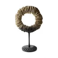 Figurki dekoracyjne - Nowoczesna Figurka Z Metalu Kelsi 31X50 Czarna + Złota - miniaturka - grafika 1