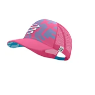 Czapki i chusty sportowe męskie - COMPRESSPORT Czapka lifestyle TRUCKER CAP hot pink/hawaiian ocean - miniaturka - grafika 1