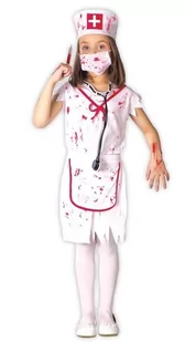 Strój dla dzieci, pielęgniarka zombie, rozmiar 128 - Stroje karnawałowe - miniaturka - grafika 1
