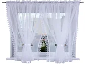 Firany - Firana Gotowa CORDOBA 400x120 WOAL Firanka H-120cm - miniaturka - grafika 1
