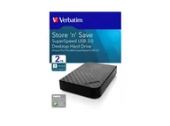 Dyski HDD - Dysk zewnętrzny Verbatim 2TB 3.5" Store 'n' Save 2Gen czarny USB 3.0 - miniaturka - grafika 1