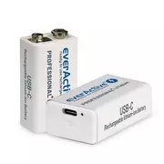 Ładowarki i akumulatory - Akumulator 6F22/9V Li-ion 550 mAh USB-C - miniaturka - grafika 1
