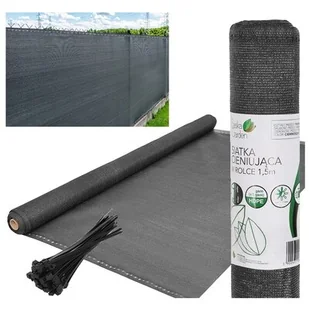 Siatka SASKA GARDEN 110G/M2 1.5 x 25 m Ciemnoszary - Akcesoria do ogrodzeń - miniaturka - grafika 1