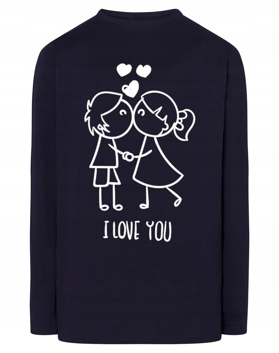 Walentynki Longsleeve męski nadruk Para Miłość XS