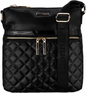 Torebki damskie - Monnari Torebka Damska Czarna Pikowana Listonoszka Kieszonki Premium - miniaturka - grafika 1