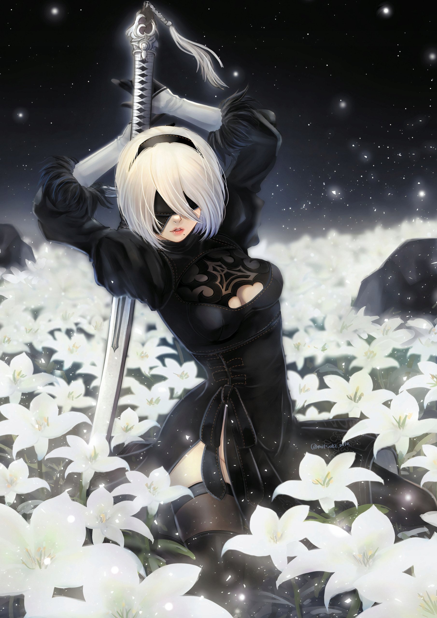 Plakat A1 Nier: Automata Anime Gra 2B