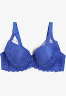 Biustonosze - Granatowy Usztywniany Biustonosz z Delikatną Koronką Foralia - Renee - miniaturka - grafika 1