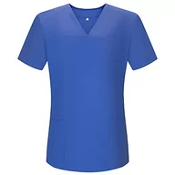 Fartuchy i rękawice kuchenne - MISEMIYA Damski fartuch sanitarny dla kobiet 707, niebieski Royal, M - miniaturka - grafika 1