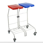 Wózki serwisowe - Euro Zibi Stelaż do segregacji odpadów 2 x 70 l - Malowany proszkowo, Otwierana ręcznie - miniaturka - grafika 1