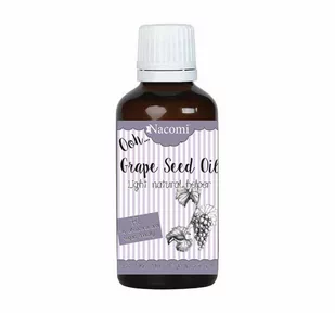 Nacomi Rafinowany Natural 100% Olej z Pestek Winogron Idealny pod oczy Poprawia krążenie Nawilża 50ml - Olejki do ciała i włosów - miniaturka - grafika 1