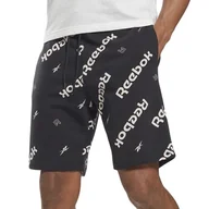 Spodnie sportowe męskie - Spodenki Reebok Identity GR9203 - czarno-białe - miniaturka - grafika 1