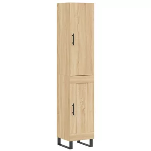 Wysoka szafka, dąb sonoma, 34,5x34x180 cm Lumarko! - Szafki do salonu - miniaturka - grafika 3