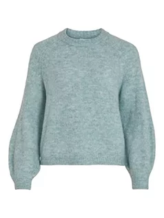 Swetry damskie - Vila Women's VIJAMINA O-Neck L/S Knit TOP-NOOS sweter z dzianiny, turmalina/szczegóły: melanż, L, Tourmaline/szczegóły: melanż, L - grafika 1