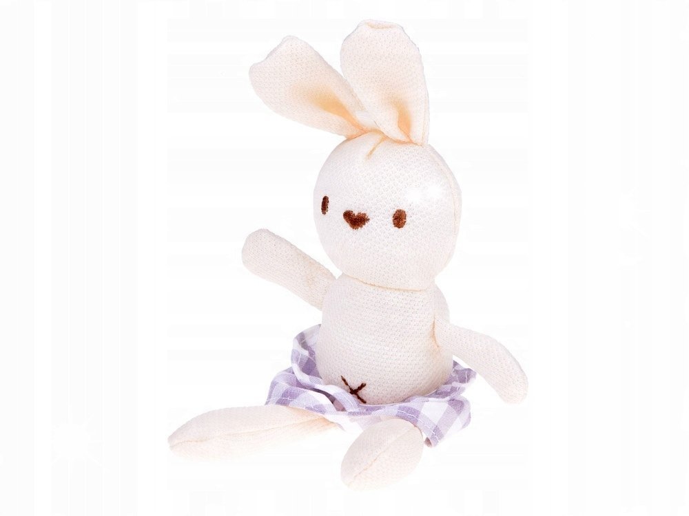 Bobas Lalka Noworodek szara czapka sukienka maskotka królik ZA5007 SZ